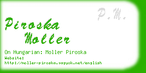 piroska moller business card